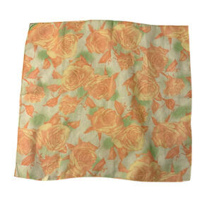 Vintage Korea Women's Unbranded Sheer Floral Scarf Roses